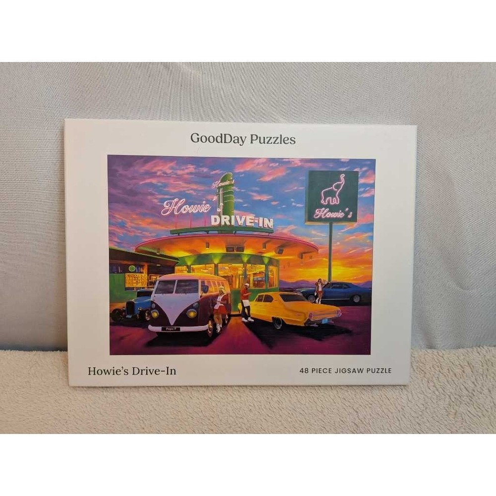 GoodDay Puzzles Howie's Drive-In 48 Piece Jigsaw Puzzle‎ New Alzheimer's